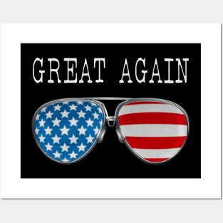 AMERICA PILOT GLASSES GREAT AGAIN Posters and Art